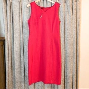 NWT Talbots Pink Small V Neck Sleeveless Sheath Dress Size 10
